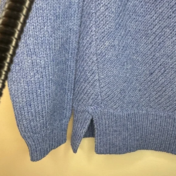 Eileen Fisher Petite Blue Boatneck Sweater – Wool Blend – Size PM – Preowned - Picture 4 of 6